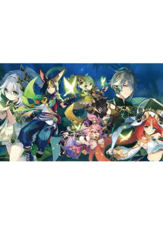 Anime Genshin Impact Character Rubber Mouse Pad