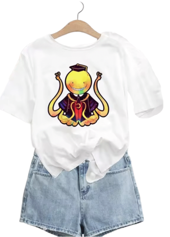 Anime Assassination Classroom Koro-sensei Women White T-Shirt
