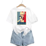 Anime Assassination Classroom Nagisa Shiota Women White T-Shirt