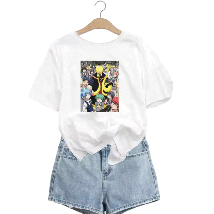 Anime Assassination Classroom Character Women White T-Shirt Anime Assassination Classroom Character Women White T-Shirt