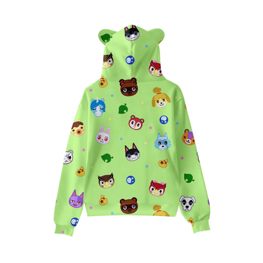 Anime Animal Crossing Characters 3D Printed Cat Ears Hoodie Anime Animal Crossing Characters 3D Printed Cat Ears Hoodie