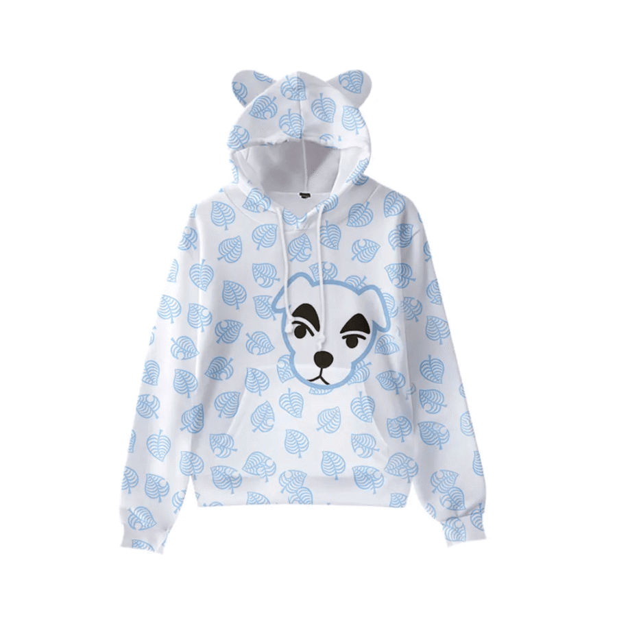 Anime Animal Crossing K.K. Slider Printed Cat Ears Casual Hoodie Anime Animal Crossing K.K. Slider Printed Cat Ears Casual Hoodie