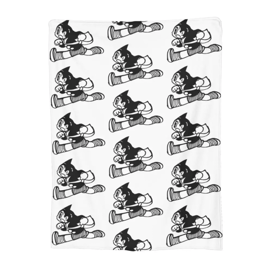 Anime Astro Boy Printed White Blanket Anime Astro Boy Printed White Blanket