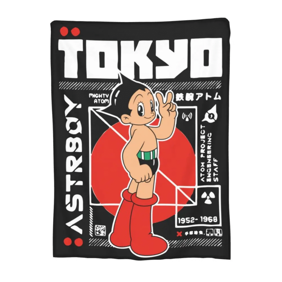 Anime Astro Boy Tokyo Blanket Anime Astro Boy Tokyo Blanket