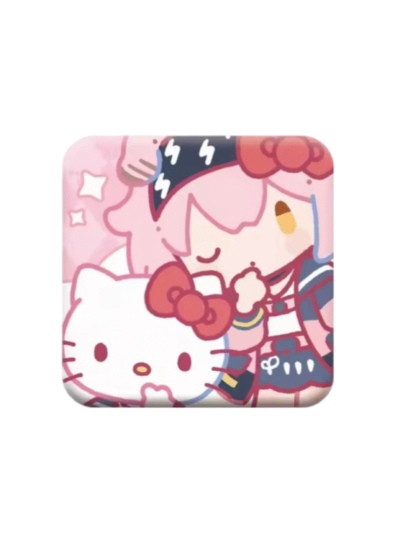 Anime Arknights Goldenglow And Hello Kitty Badge