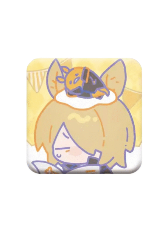 Anime Arknights Młynar And Gudetama Badge