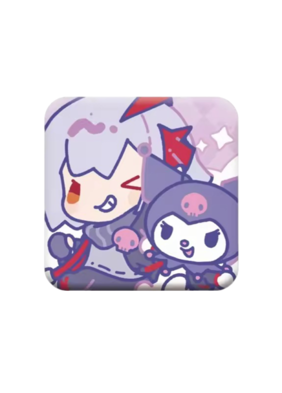 Anime Arknights W And Kuromi Badge