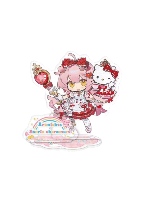 Anime Arknights Goldenglow And Hello Kitty Acrylic Stand