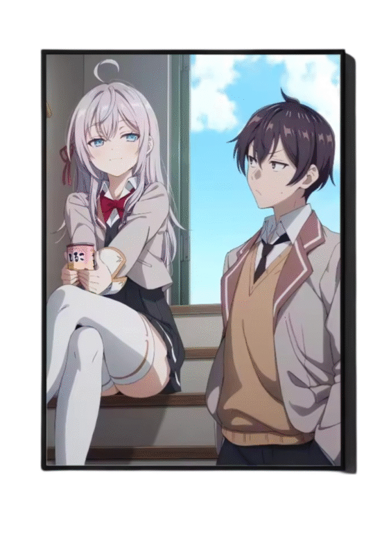 Anime Alya Sometimes Hides Her Feelings In Russian Alisa Mikhailovna Kujou With Masachika Kuze Poster Wall Art