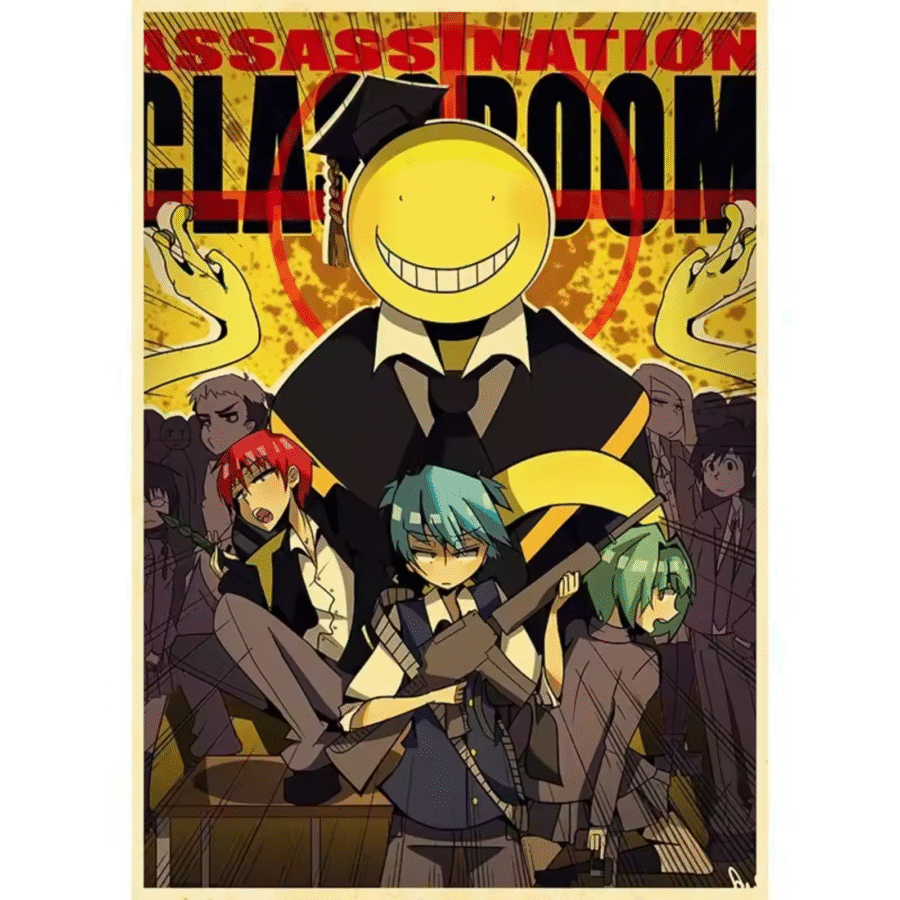 Assassination Classroom Anime Character Painting Poster Wall Art Assassination Classroom Anime Character Painting Poster Wall Art