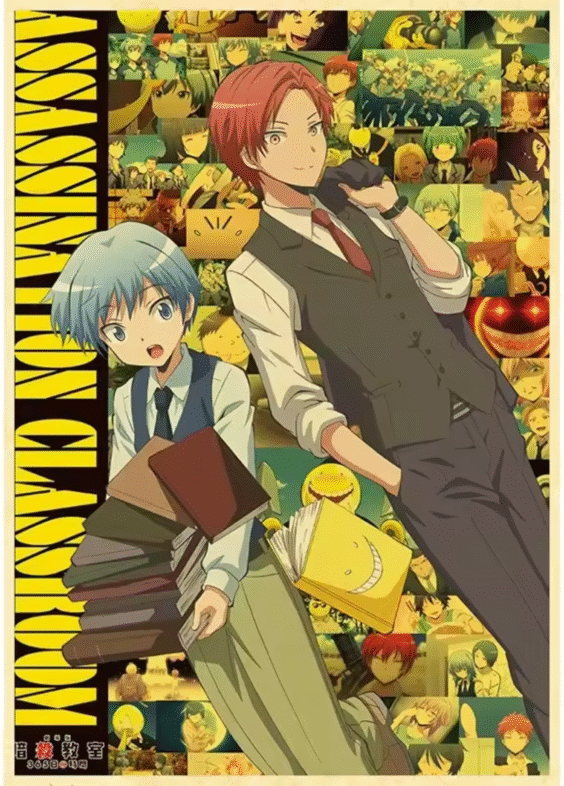 Anime Assassination Classroom Nagisa Shiota And Karma Akabane Poster Wall Art