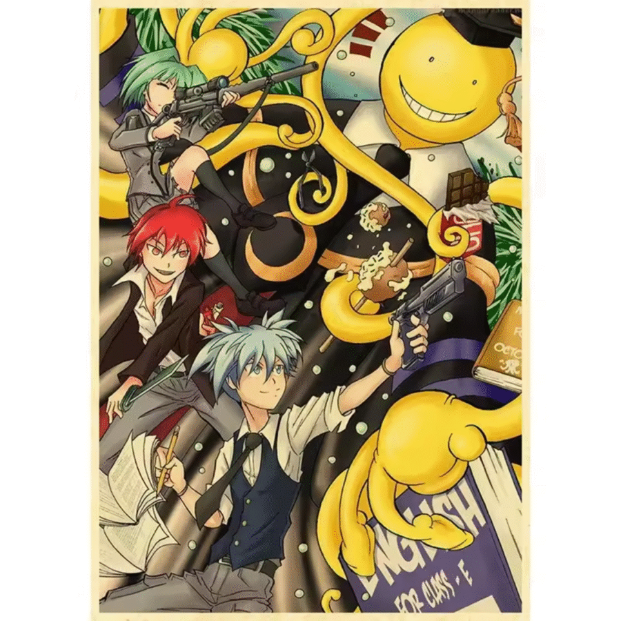 Assassination Classroom Character Anime Painting Poster Wall Art Assassination Classroom Character Anime Painting Poster Wall Art