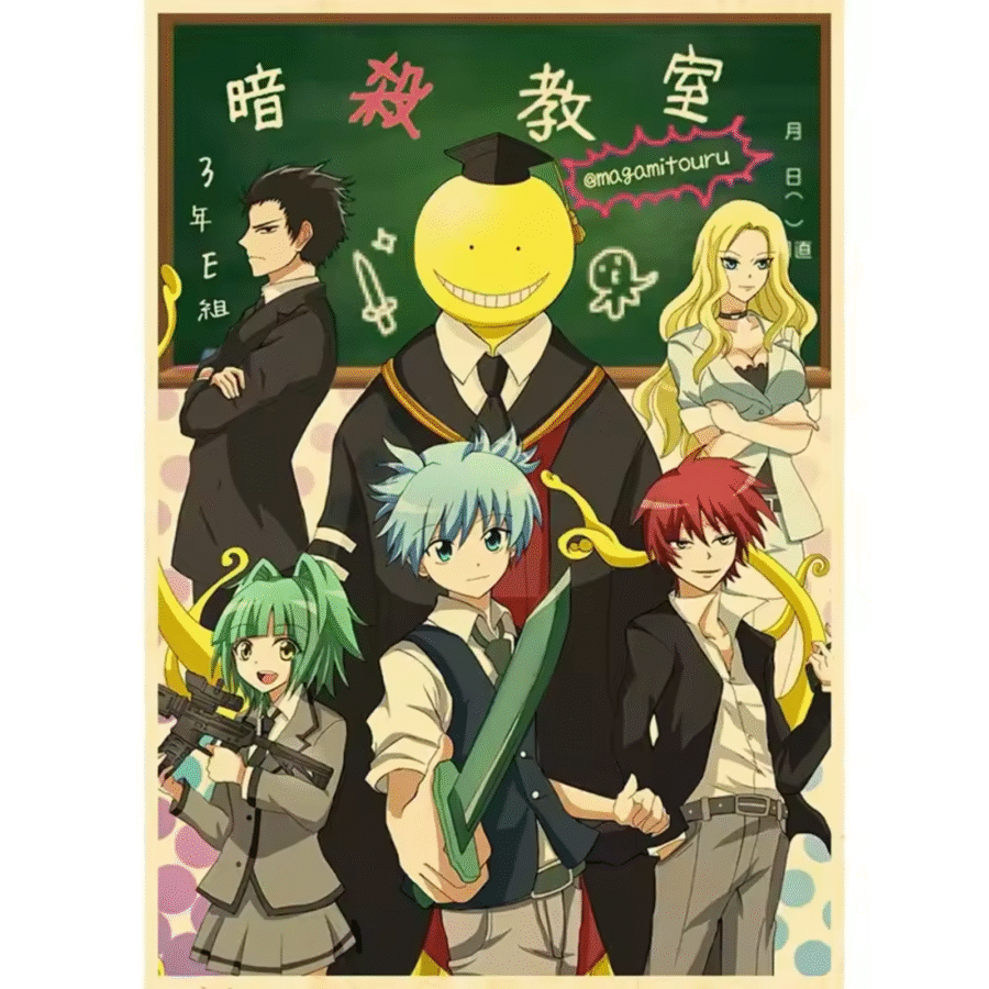 download - 2025-01-17T152322.053 Anime Assassination Classroom Character Painting Wall Art