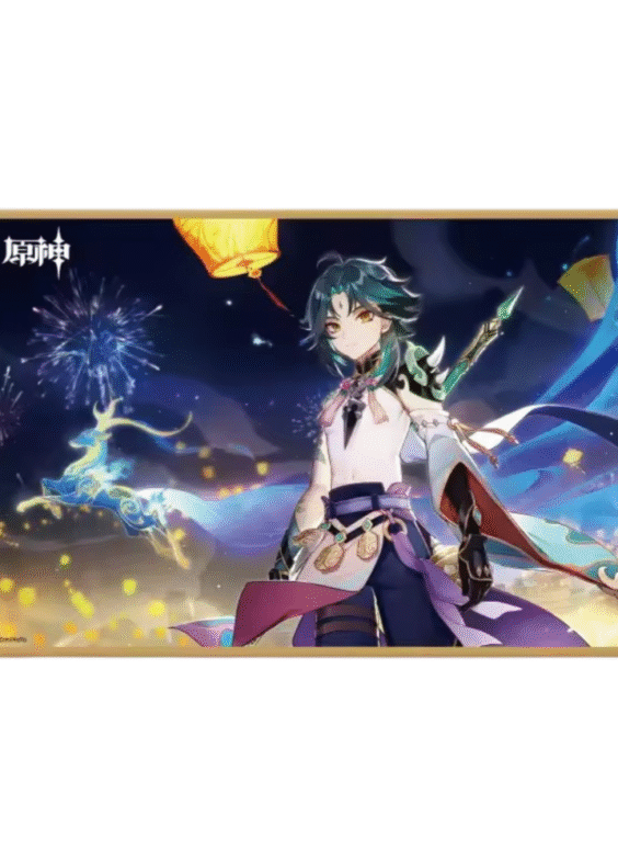 Anime Genshin Impact Xiao Colored Paper