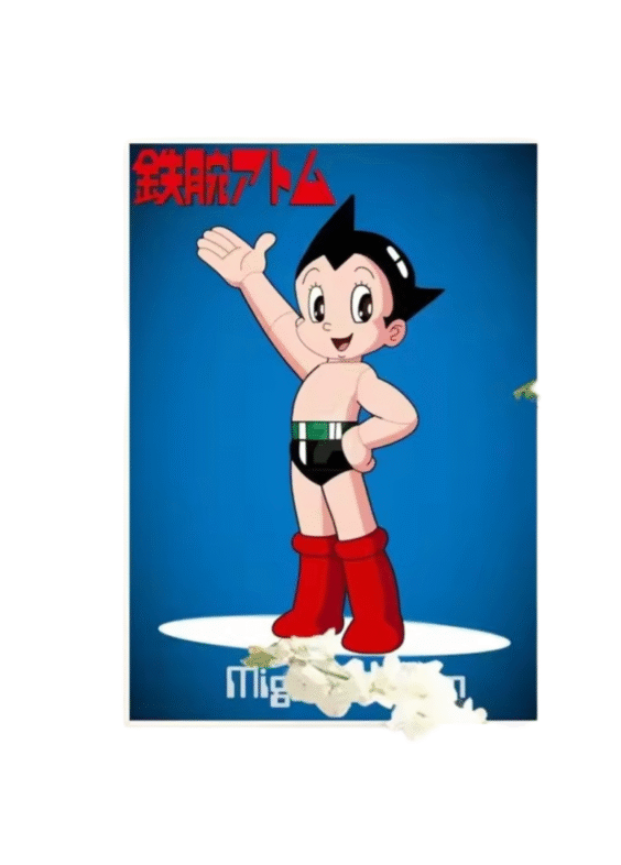 Astro Boy Anime Blue Poster Wall Art