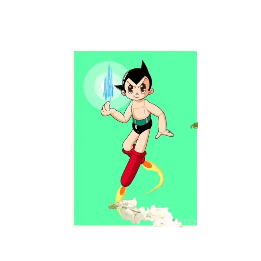 Anime Astro Boy Green Poster Wall Art Anime Astro Boy Green Poster Wall Art