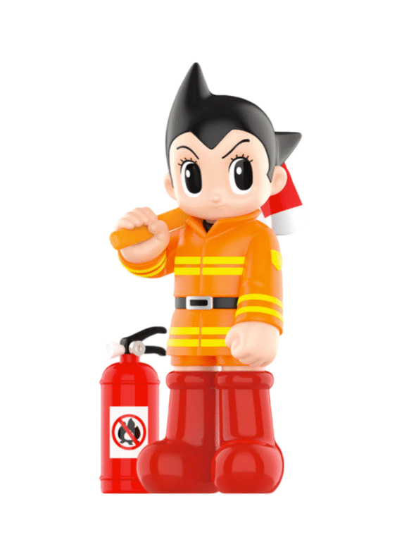 Anime Astro Boy Diverse Life Series Firefighter Action Figure Toy