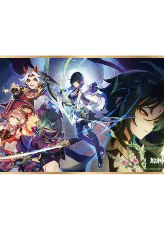 Anime Genshin Impact x HoYo Quiz Colored Paper