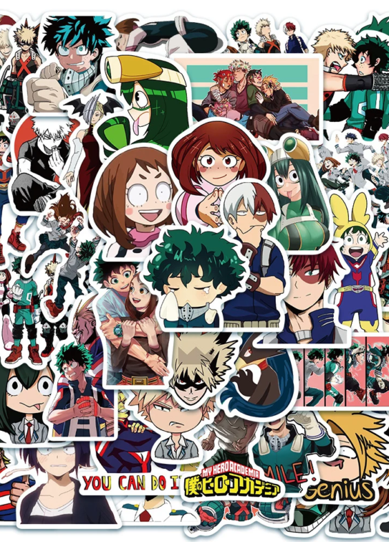 10Pcs My Hero Academia Anime Character Stickers