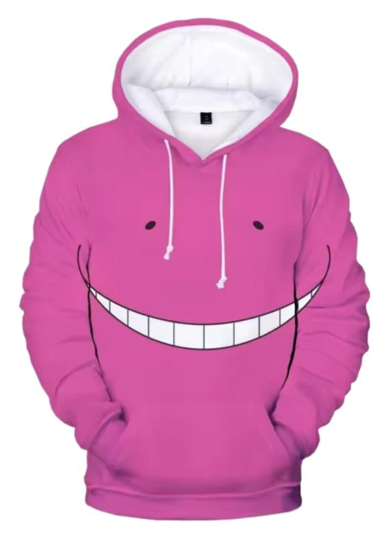 Anime Assassination Classroom Koro-Sensei Pink Hoodie