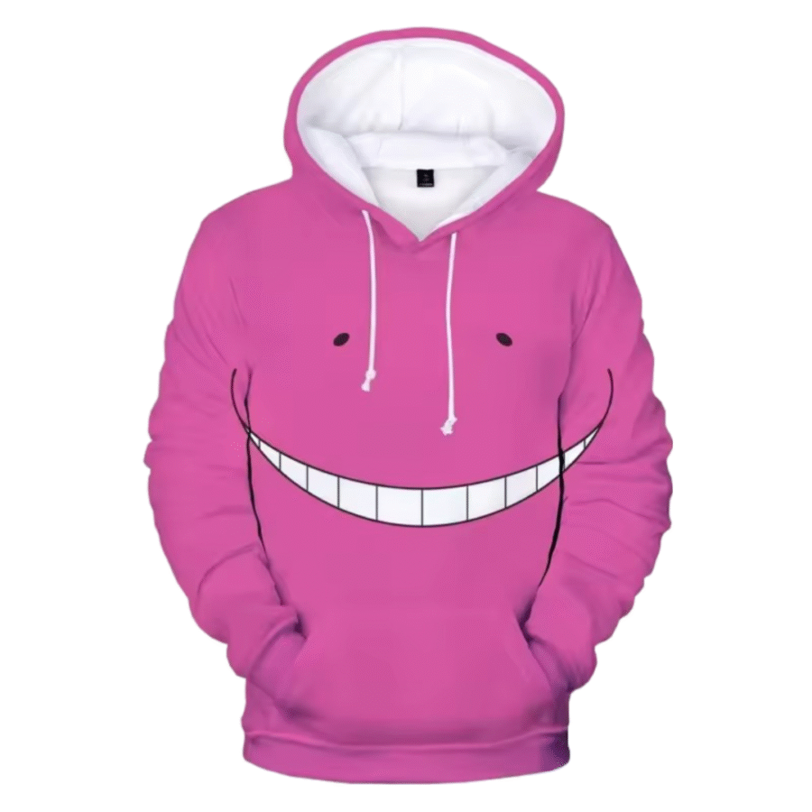 Anime Assassination Classroom Koro-Sensei Pink Hoodie Anime Assassination Classroom Koro-Sensei Pink Hoodie