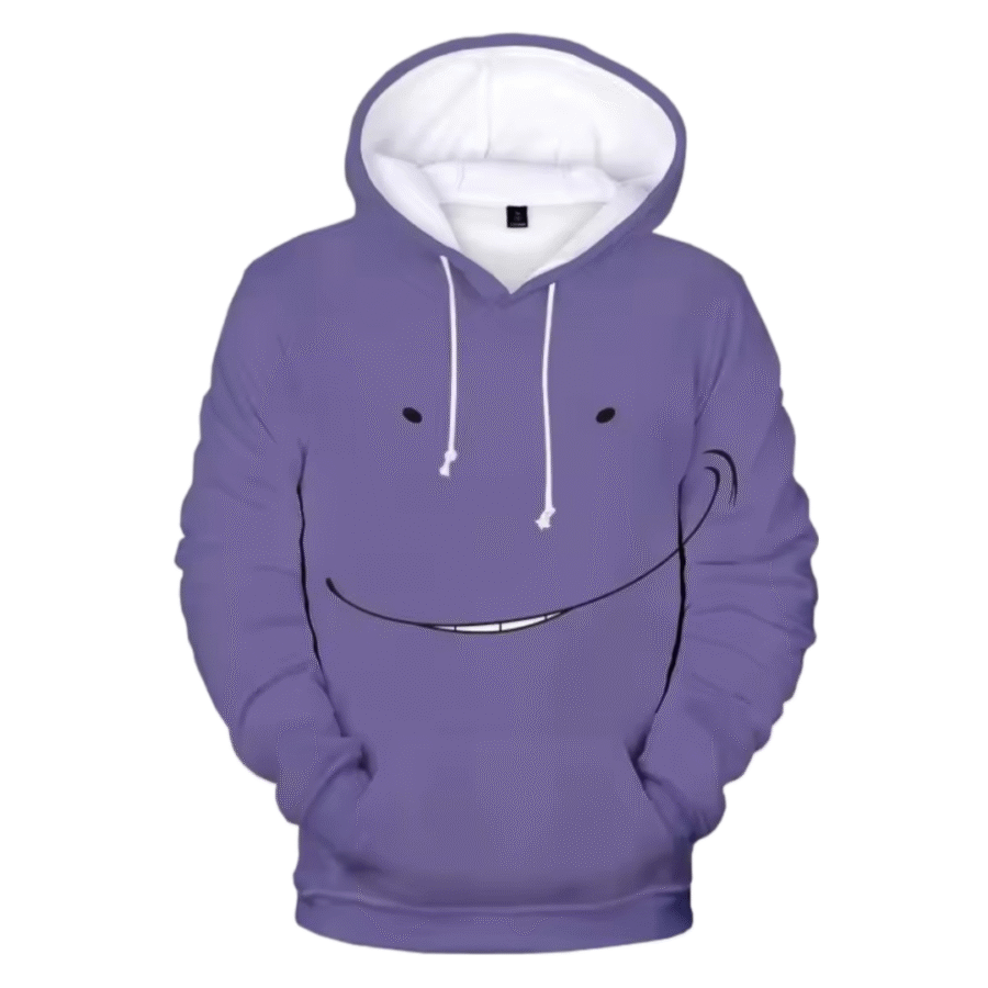 Anime Assassination Classroom Koro-Sensei Purple Hoodie Anime Assassination Classroom Koro-Sensei Purple Hoodie