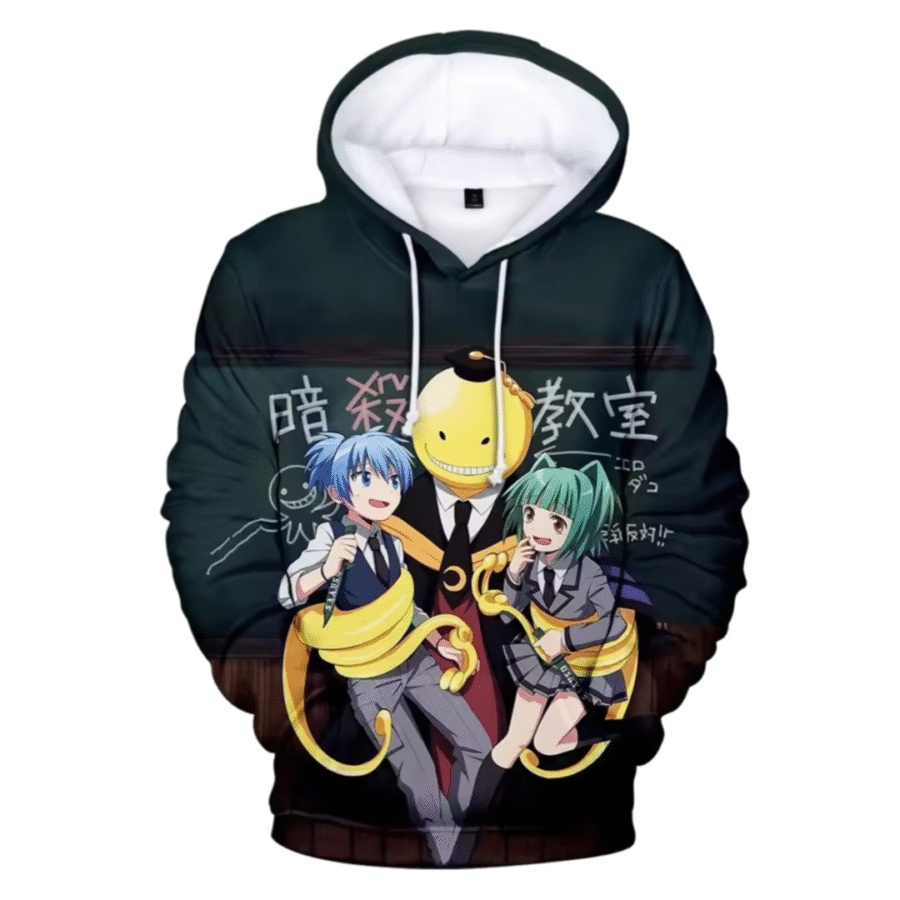 Anime Assassination Classroom Koro-Sensei And Nagisa Shiota With Kaede Kayano Hoodie Anime Assassination Classroom Koro-Sensei And Nagisa Shiota With Kaede Kayano Hoodie