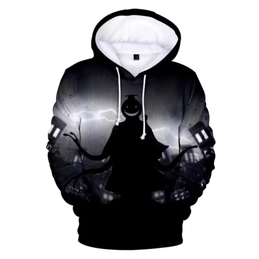 Assassination Classroom Koro-Sensei Anime Black Hoodie Assassination Classroom Koro-Sensei Anime Black Hoodie