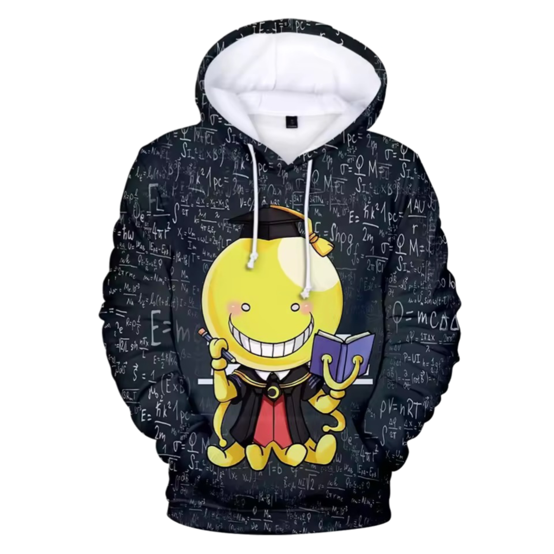 Assassination Classroom Anime Koro-Sensei Black Hoodie Assassination Classroom Anime Koro-Sensei Black Hoodie
