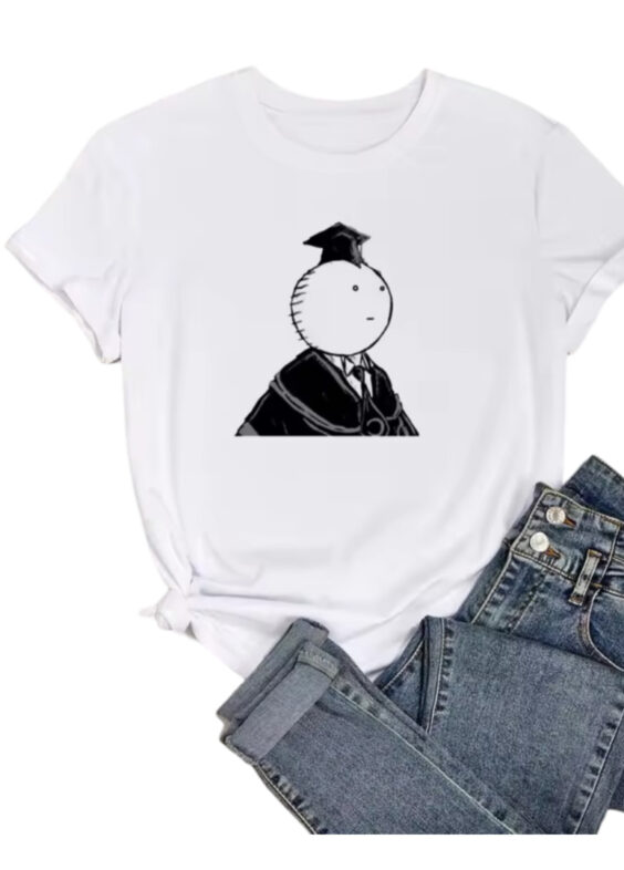 Anime Assassination Classroom Koro-Sensei White T-Shirt For Women