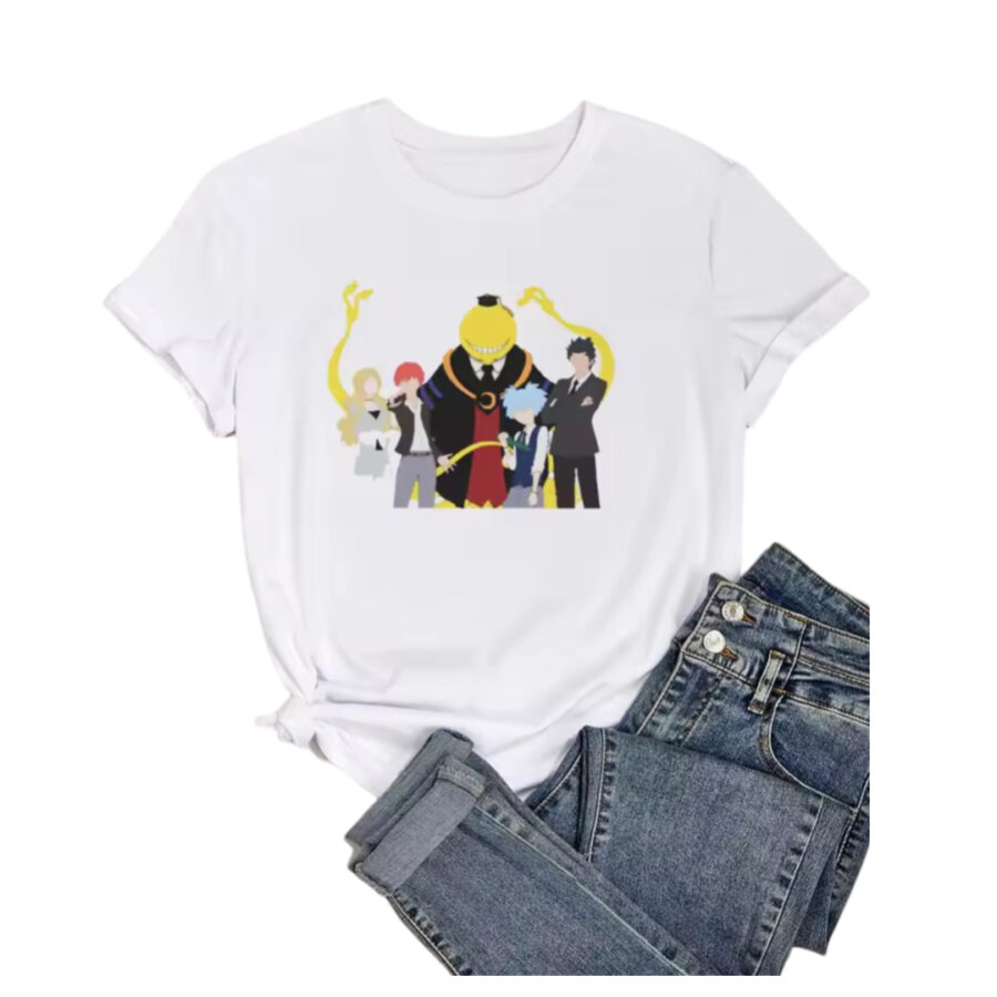 Anime Assassination Classroom Character White T-Shirt For Girls Anime Assassination Classroom Character White T-Shirt For Girls