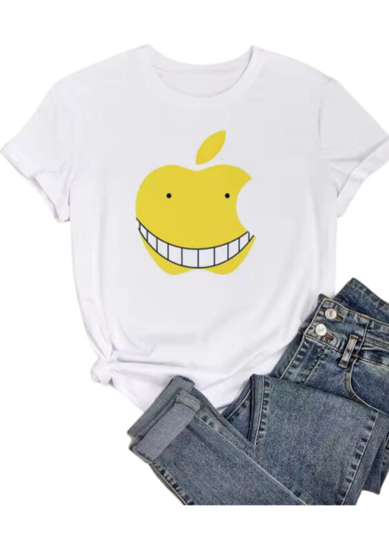 Anime Assassination Classroom Smiley Face Koro-Sensei White T-Shirt