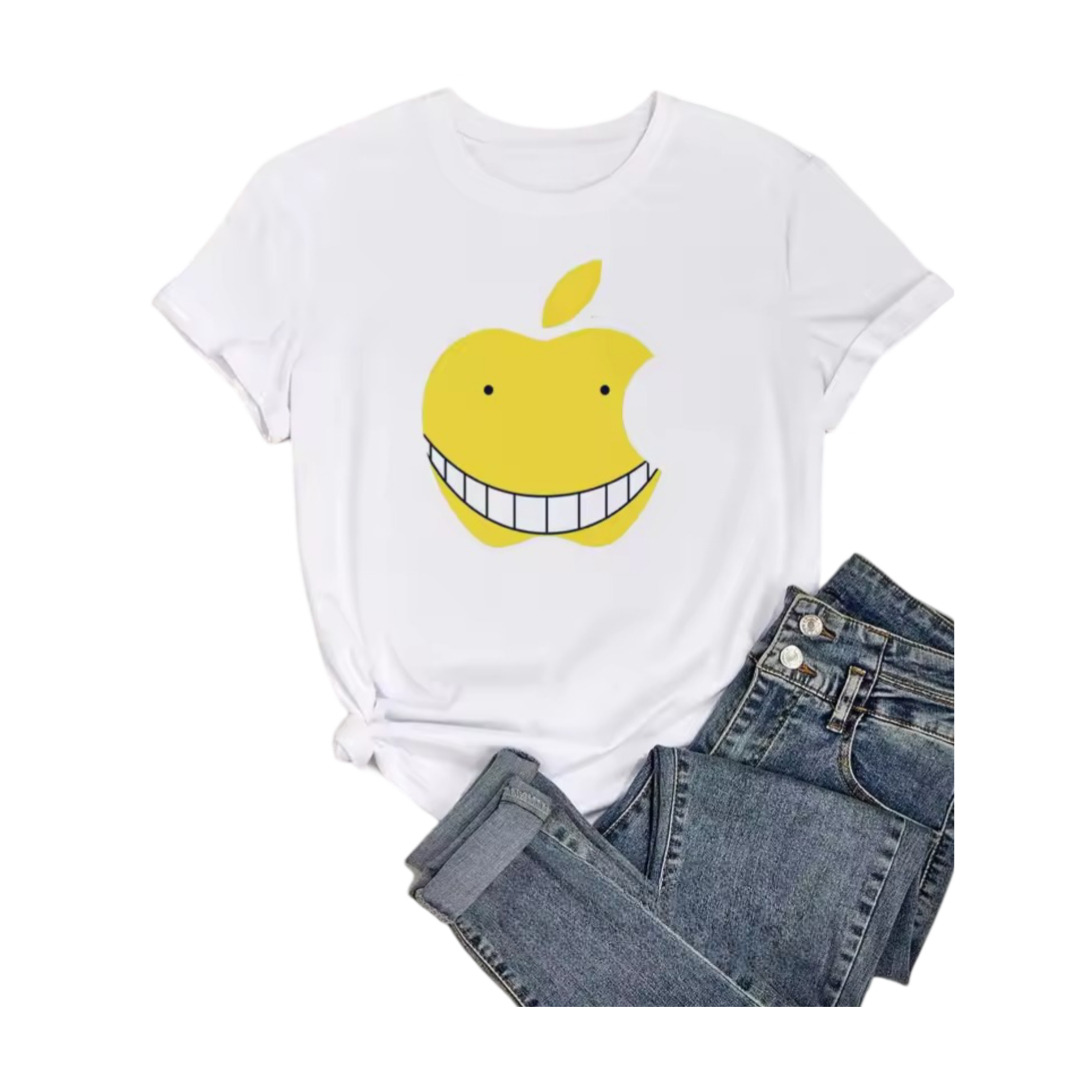 Anime Assassination Classroom Smiley Face Koro-Sensei White T-Shirt Anime Assassination Classroom Smiley Face Koro-Sensei White T-Shirt