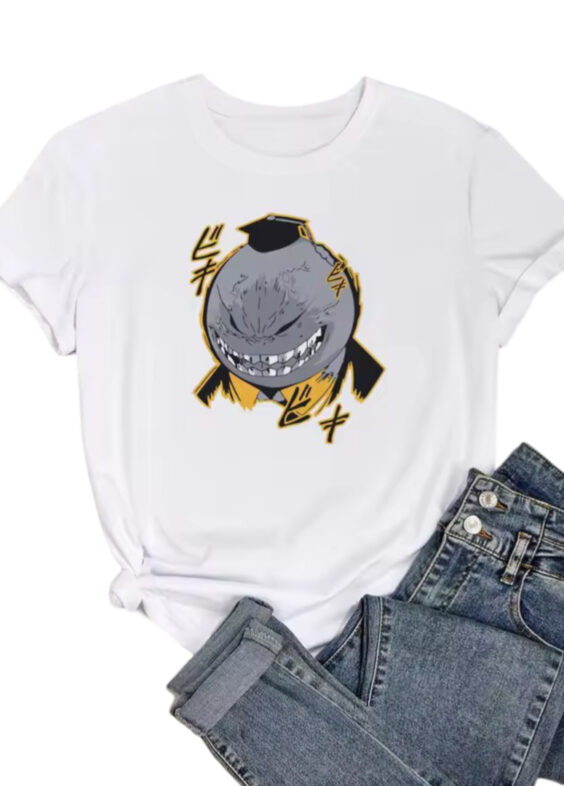 Anime Assassination Classroom Koro-Sensei Anger White T-Shirt