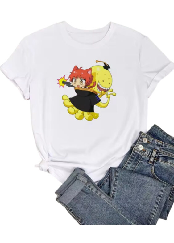 Anime Assassination Classroom Koro-Sensei And Karma Akabane White T-Shirt