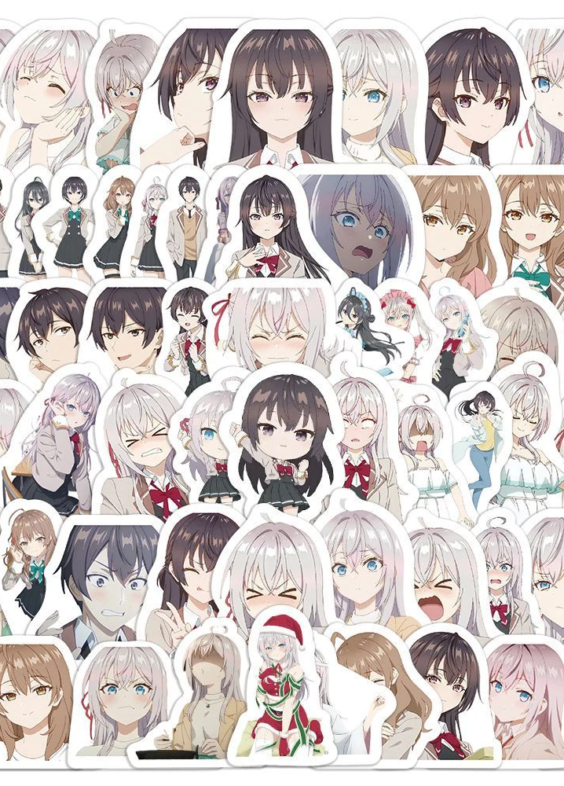 60Pcs Anime Alya Sometimes Hides Her Feelings In Russian Stickers