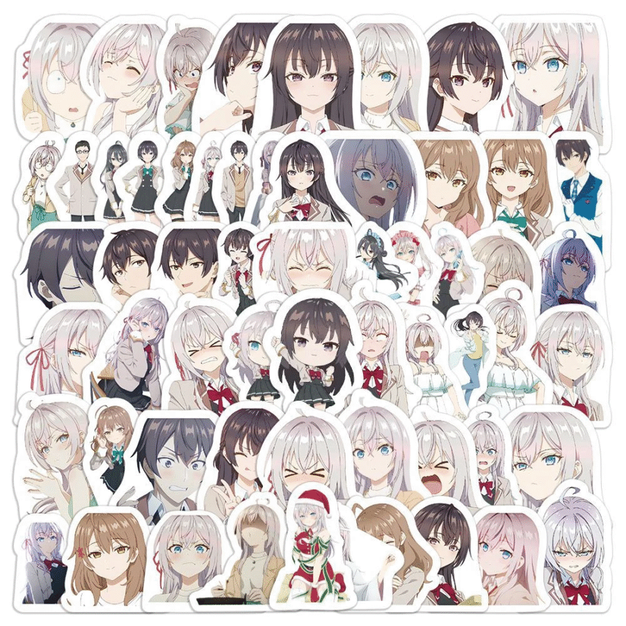 60Pcs Anime Alya Sometimes Hides Her Feelings In Russian Stickers 60Pcs Anime Alya Sometimes Hides Her Feelings In Russian Stickers