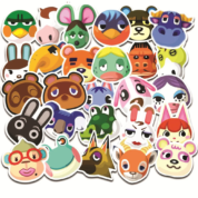 30Pcs Anime Animal Crossing Waterproof Stickers