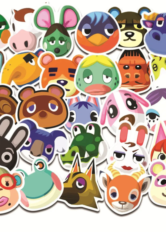 50Pcs Anime Animal Crossing Waterproof Stickers