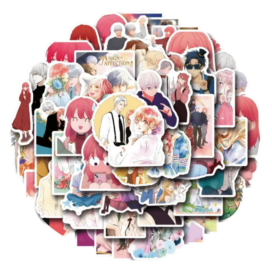 55Pcs Anime A Sign Of Affection Waterproof Stickers 55Pcs Anime A Sign Of Affection Waterproof Stickers