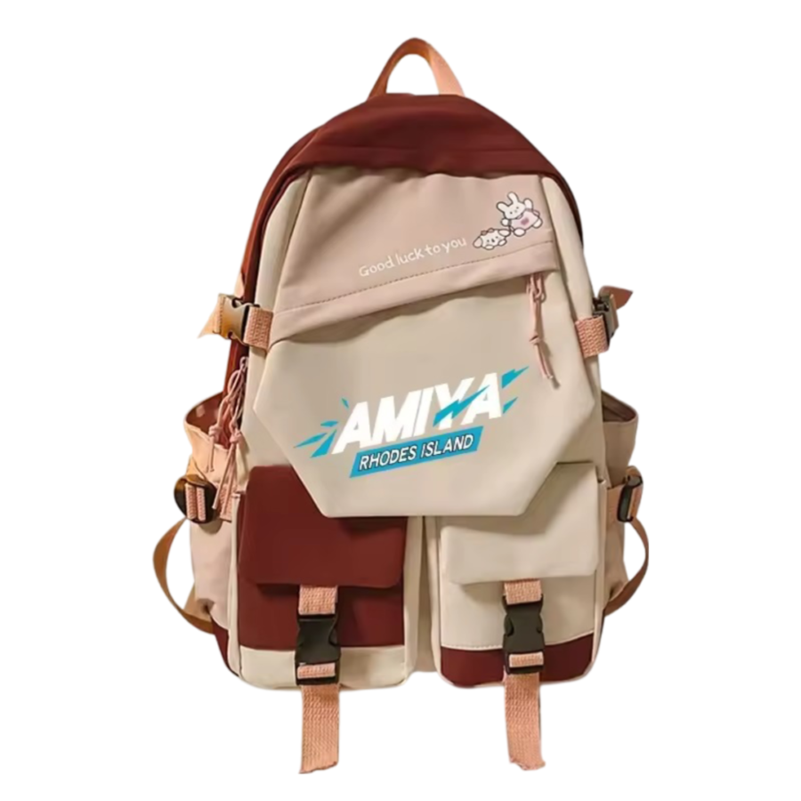 Anime Arknights Amiya Rhodes Island Nylon Backpack