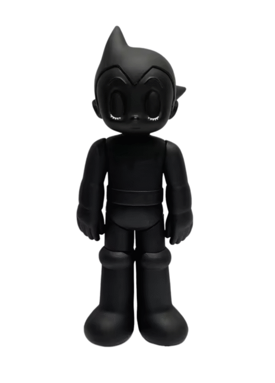 Anime Astro Boy Standing Eye Closing Black Action Figure Toy
