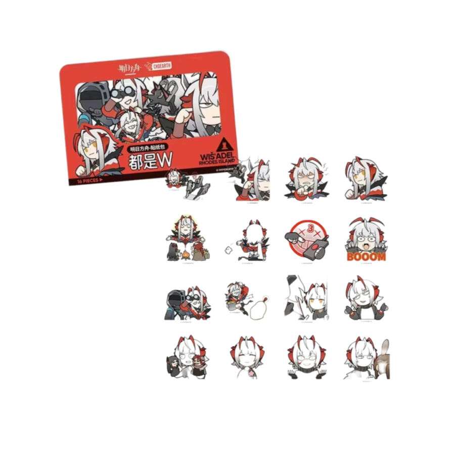 16Pcs/set Anime Arknights W Stickers