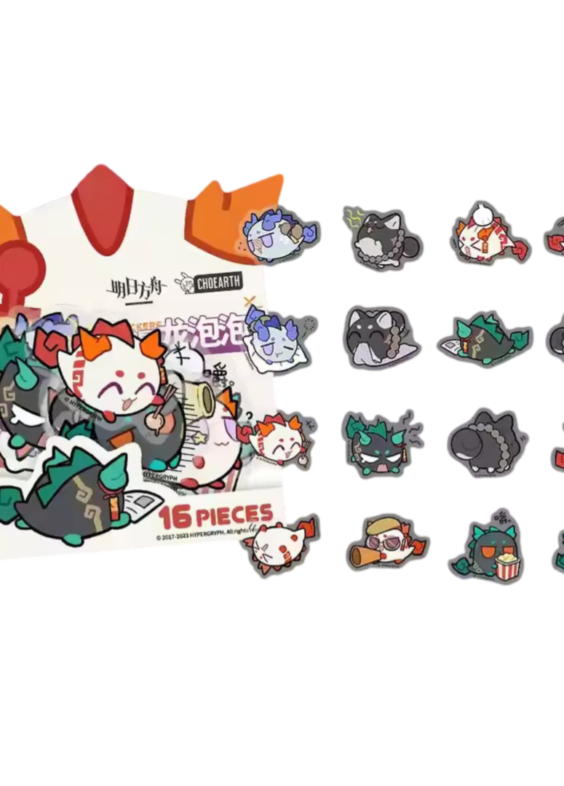 16Pcs/set Anime Arknights All Bubble Dragon Sticker