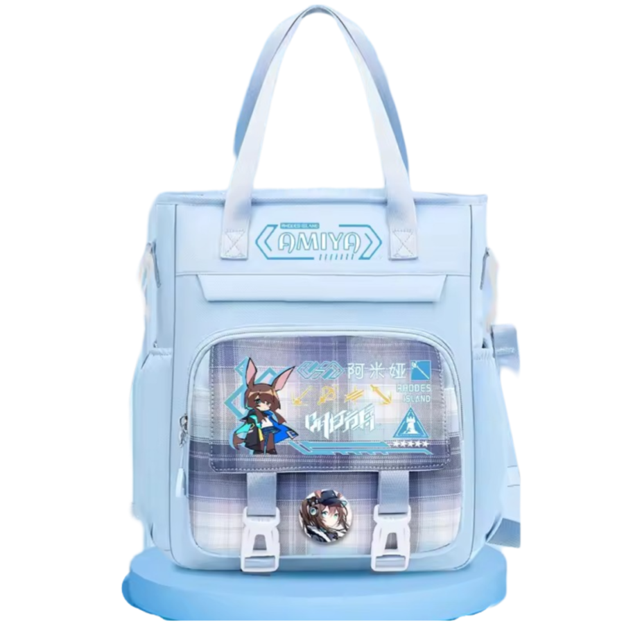 Anime Arknights Amiya Blue Crossbody Bag