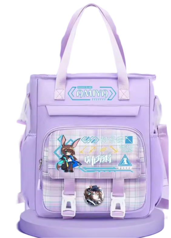 Anime Arknights Amiya Purple Crossbody Bag