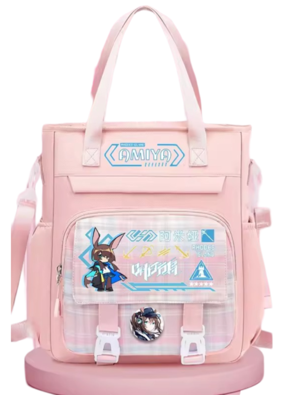 Anime Arknights Amiya Pink Crossbody Bag