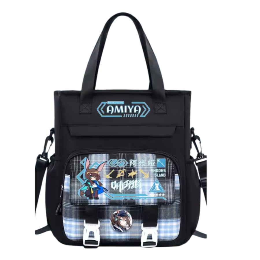 Anime Arknights Amiya Black Crossbody Bag