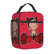 Anime Astro Boy Red Insulated Lunch Bag