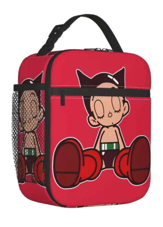 Anime Astro Boy Red Insulated Lunch Bag
